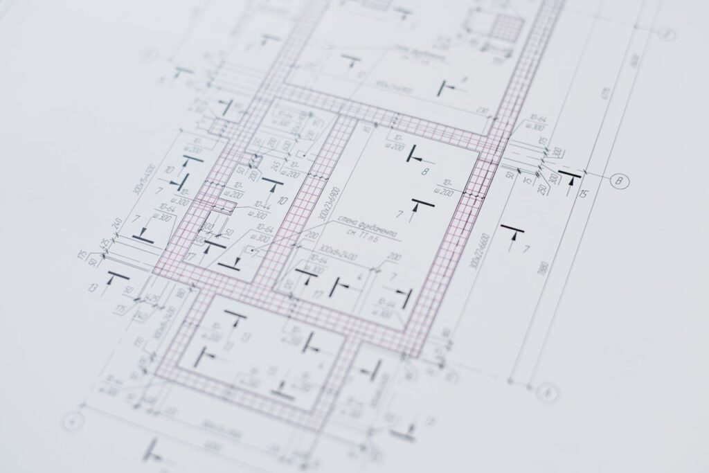 pexels-photo-4458210 Close-up view of an architectural floor plan showcasing design creativity and layout precision.